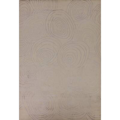 Gabbeh Oriental Area Rug Hand-Knotted Wool Carpet - 5'11" x 8'7"