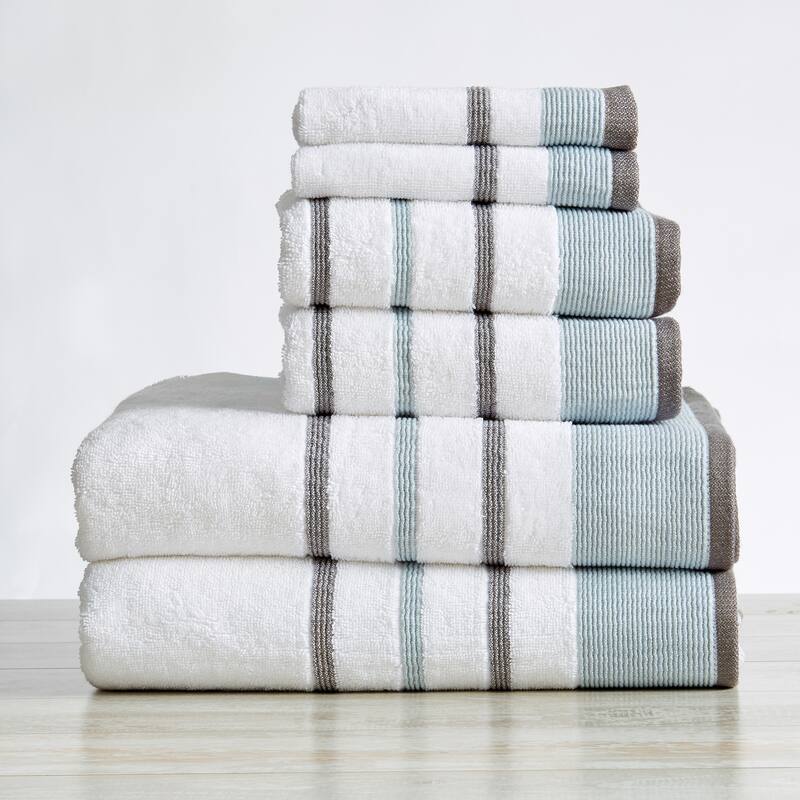 Luxurious Cotton Decorative Stripe Towel Set