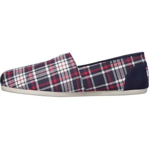 BOBS Plush Plaid Dash Alpargata Navy 