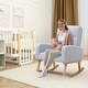 preview thumbnail 171 of 185, HOMYKA 28" Wide Rocking Chair for Nursery with Solid Wood Leg