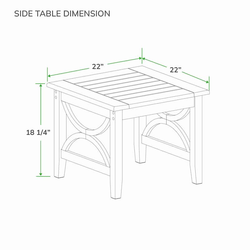 Cambridge Casual Lowell 5-piece Teak Wood Patio Conversation Set with cushion