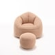 preview thumbnail 16 of 101, Microfiber High-Density Foam Bean Bag Lounge Chairs with Removable Footrest
