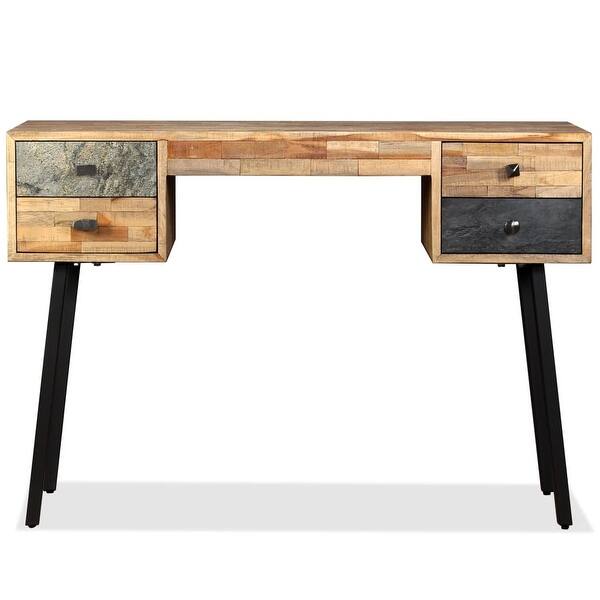 Shop Black Friday Deals On Vidaxl Writing Desk Solid Reclaimed Teak 43 3 X19 6 X29 9 Overstock 30720871