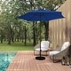 preview thumbnail 2 of 8, North Bend 9' Rd Faux Wood Steel Patio Umbrella, Push Open Pin Stop by Havenside Home