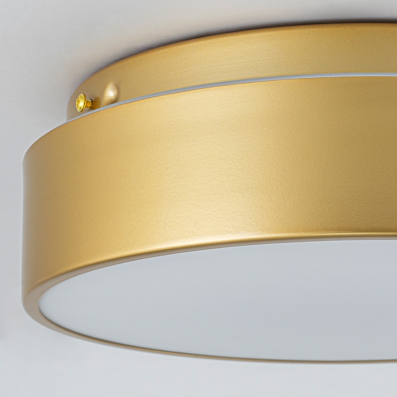 Dimmable LED Flush Mount Ceiling Light with 5-Color Temperature Selectable - 11.4 in W × 3.7 in H