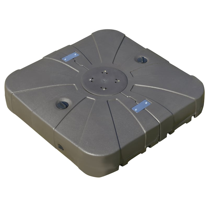 Outsunny Square Cantilever Patio Umbrella Base with 4 Wheels for Easy Moving, Fill with Sand or Water for Security