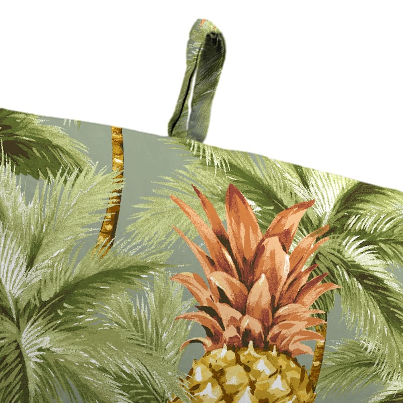 22" x 44" Outdoor Chair Cushion with Ties and Loop - 44'' L x 22'' W x 4'' H