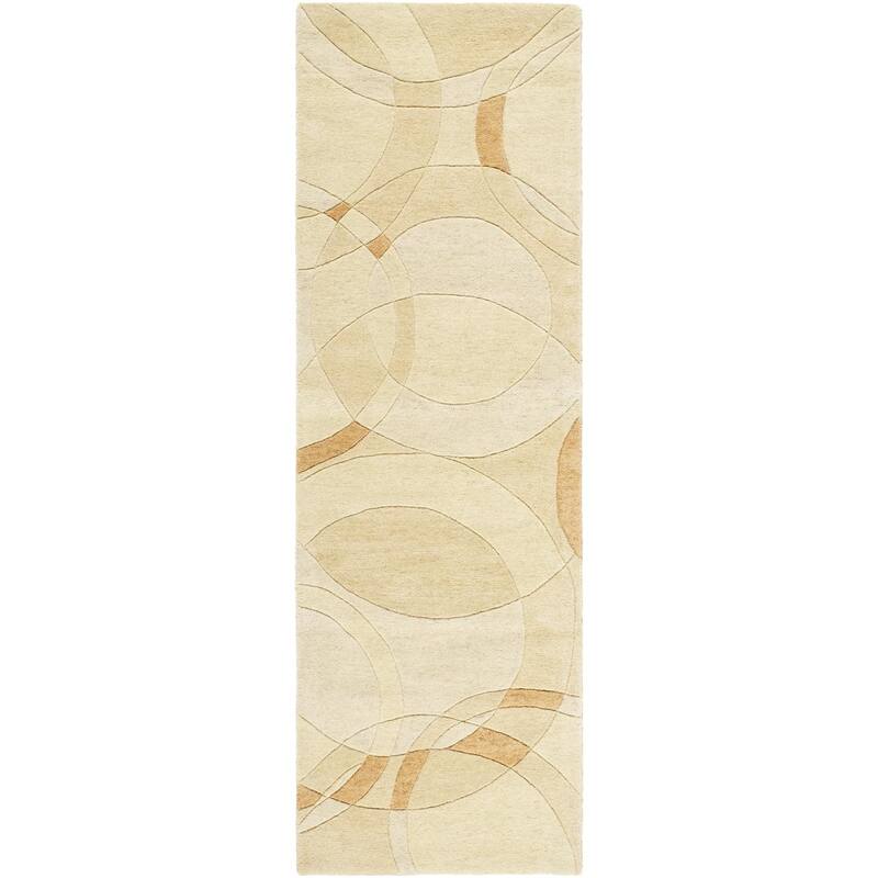 Livabliss Forum Modern & Contemporary Area Rug - 2'6" x 8' - Tan/Light Beige