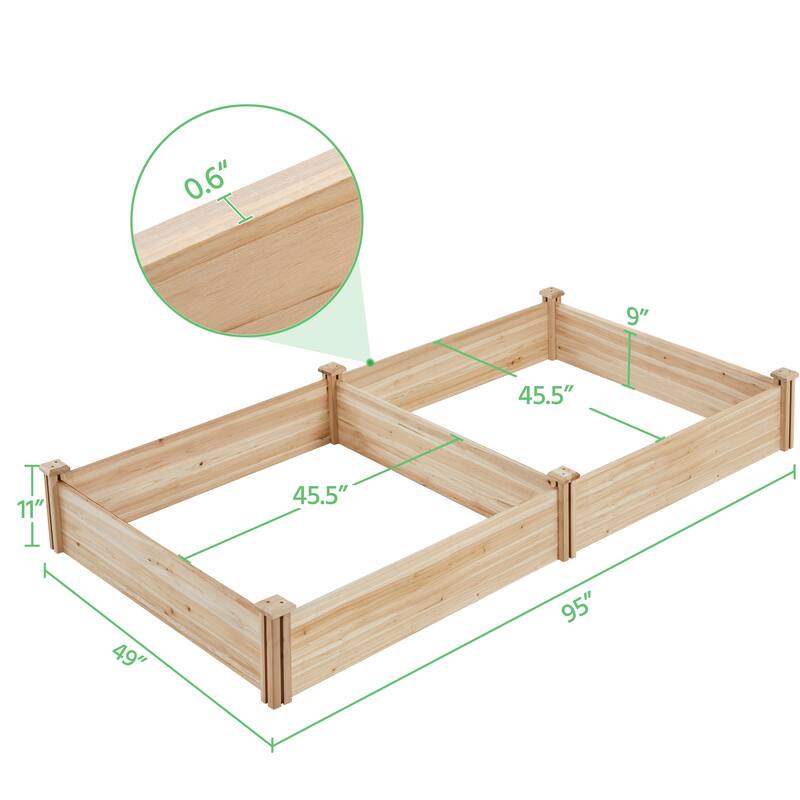 Yaheetech Wooden Raised Garden Bed Greenhouse Planter