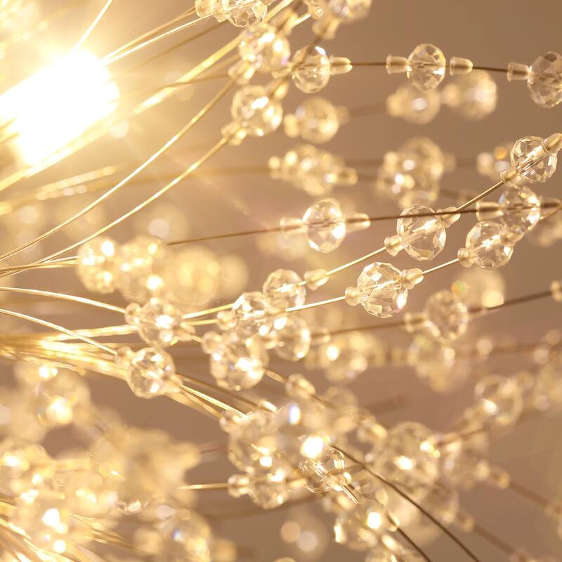 9 - Light Modern Metal Sputnik Pendant with Crystal Chandelier
