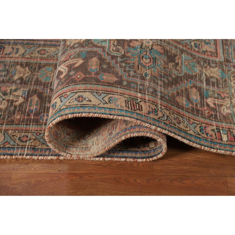 Pink Tabriz Persian Area Rug Hand-Knotted Traditional Wool Carpet - 9'8" x 12'8"