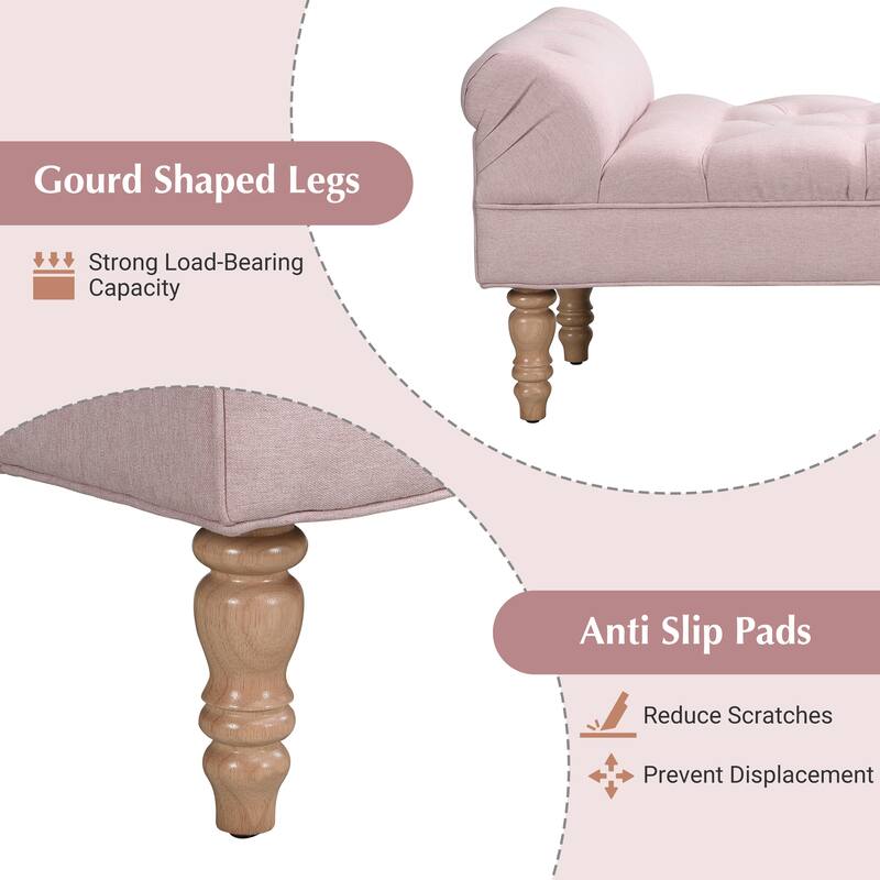Christopher Knight Home - Wren Upholstered Tufted Bed Bench with Premium Foam and Diamond Button Detail
