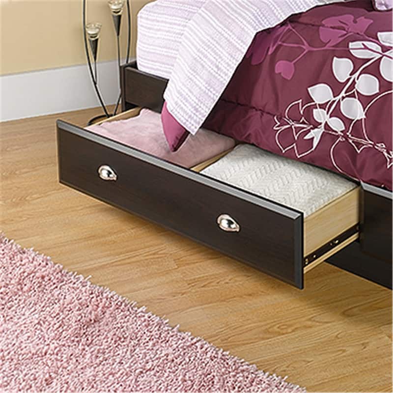 Twin Storage Bed with Drawers - Modern Style Platform Bed Frame - Under Bed Storage Solution