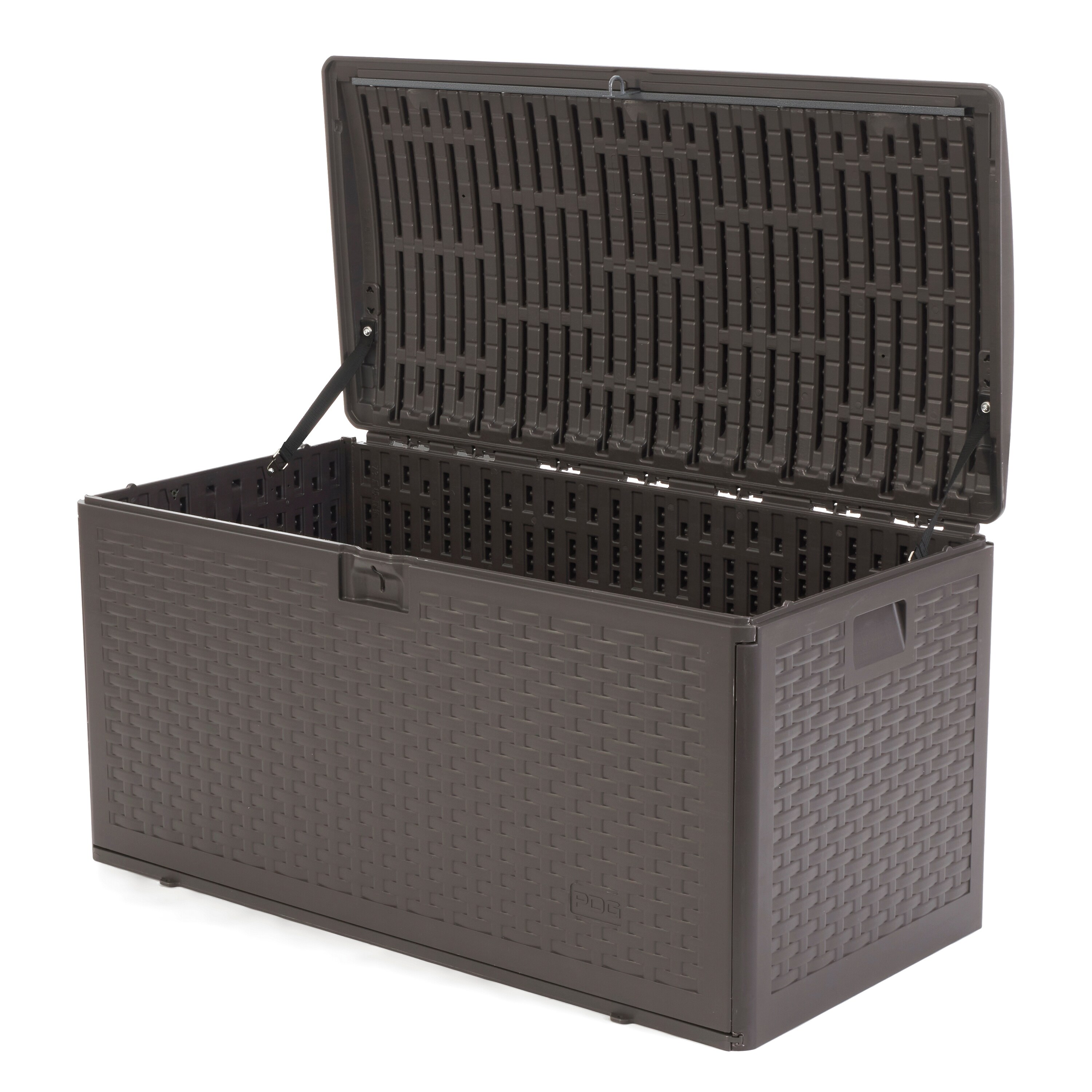 Java Brown Plastic Development Group 73 Gallon Resin Outdoor Storage Deck Box 