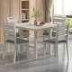 preview thumbnail 2 of 13, VECELO 47" Square Dining Table Set, Modern Dining Table and Chairs Set for 4-6 Person