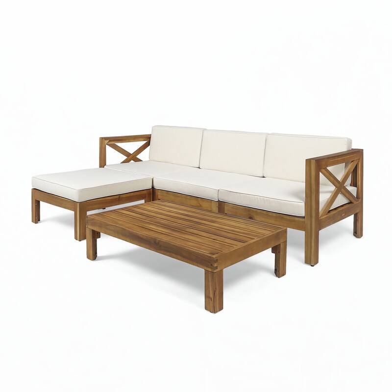 Outdoor L SHAPE SOFA SET, BEIGE