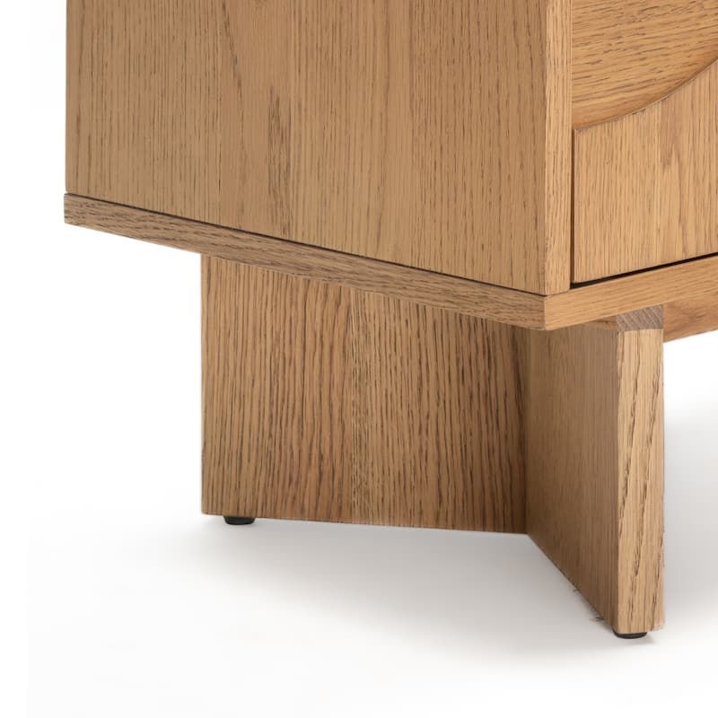 Studio London Oak Wood Zahra TV Stand for Wooden Entertainment Center