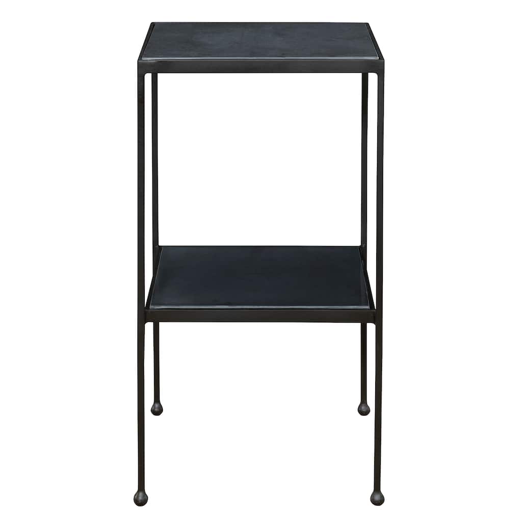 Uttermost Sherwood Square Marble Accent Table - 13"W x 25"H x 13"D