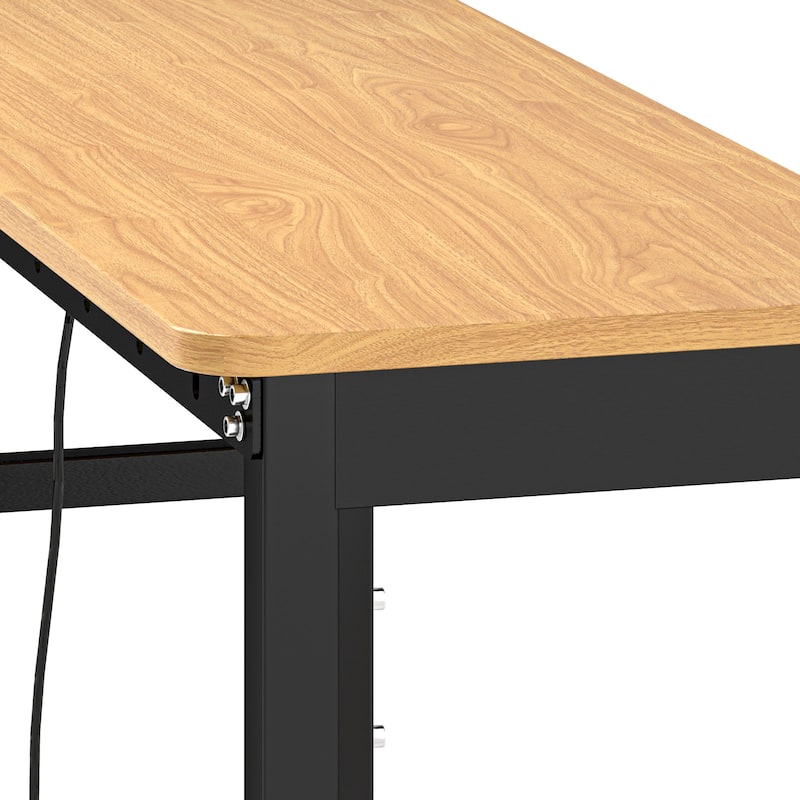 48"/60'' Work Bench for Garage with Pegboard & Power Outlets, 1600 LBS Load Capacity Ideal for Workshop