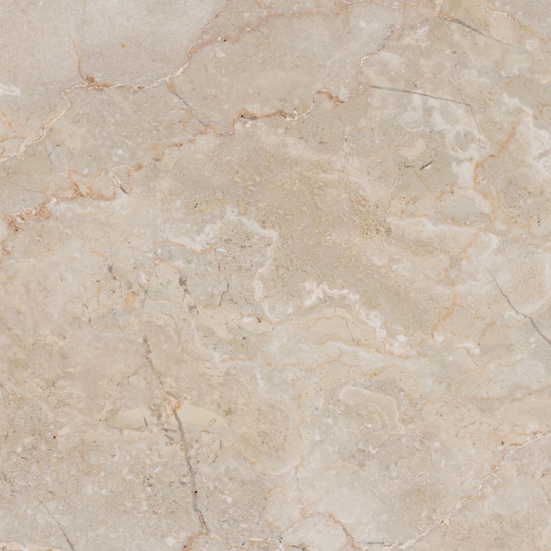 Perlita End Table with Marble Stone Top - Sculpted Pedestal Accent Side Table for Living Room or Entryway