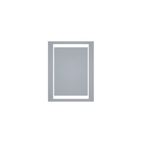 Innoci-USA Thalia LED Recessed Lighted Medicine Cabinet For Vanity Featuring Built-In Cosmetic Mirror 20" x 26" Left Hinge