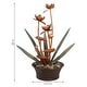 preview thumbnail 7 of 7, Copper Flower Blossoms Outdoor Water Fountain 28" Garden Water Feature