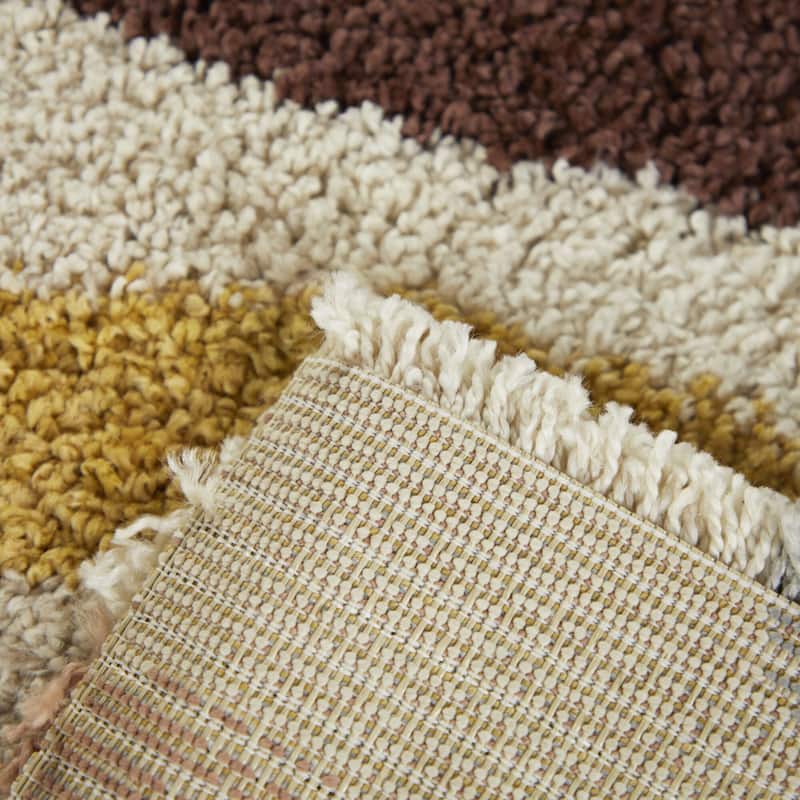 Duret Abstract Lines Contemporary Shag Area Rug