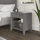preview thumbnail 20 of 41, Transitional Grey Ash Nightstand Platinum Gray