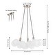preview thumbnail 9 of 8, JONATHAN Y Rhys 24" 3-Light Mid-Century Glam Frosted Glass Orb LED Chandelier, White/Brushed Nickel