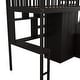 preview thumbnail 25 of 25, Whimsical Twin Loft Bed with Bookshelf, Drawers, Desk, and Wardrobe, Sturdy Construction, Fence-Shaped Design