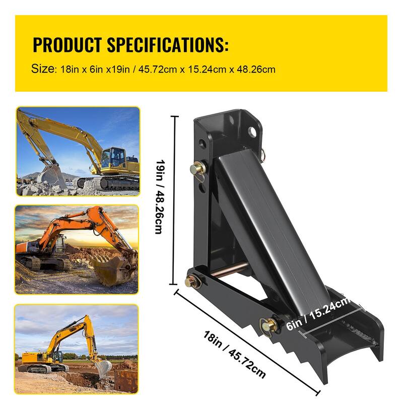UIMOSO Hydraulic Backhoe Thumb, 18 inch 1/2" Thickness Heavy Duty Excavator Thumb, Black Steel Weld On Thumb Attachments