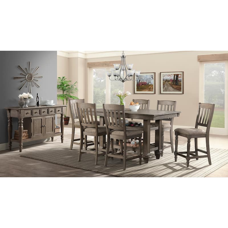 Balboa Park Roasted Oak Chairs with Cushion Seat (Set of 2)