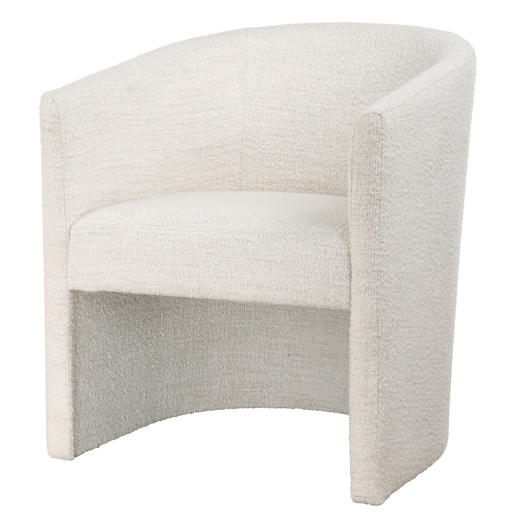 Uttermost Encompass White Fabric Dining Chair - 28'' H X 26.25'' W X 30.75'' D