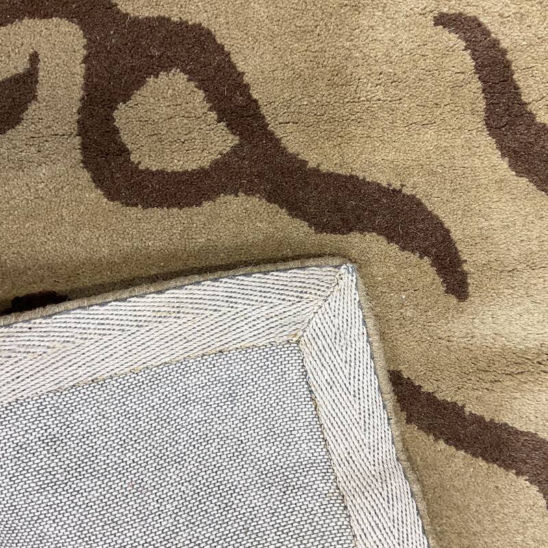HERAT ORIENTAL Handmade Tibetan Brown Zebra Wool Rug Collection