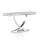 preview thumbnail 5 of 5, Verdiccio Glam Chrome 55-inch Faux Marble Sofa Table by Furniture of America
