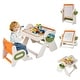 preview thumbnail 2 of 19, Costway 6-in-1 Multi-activity Children Table & Chair Set with Pen - See Details Orange