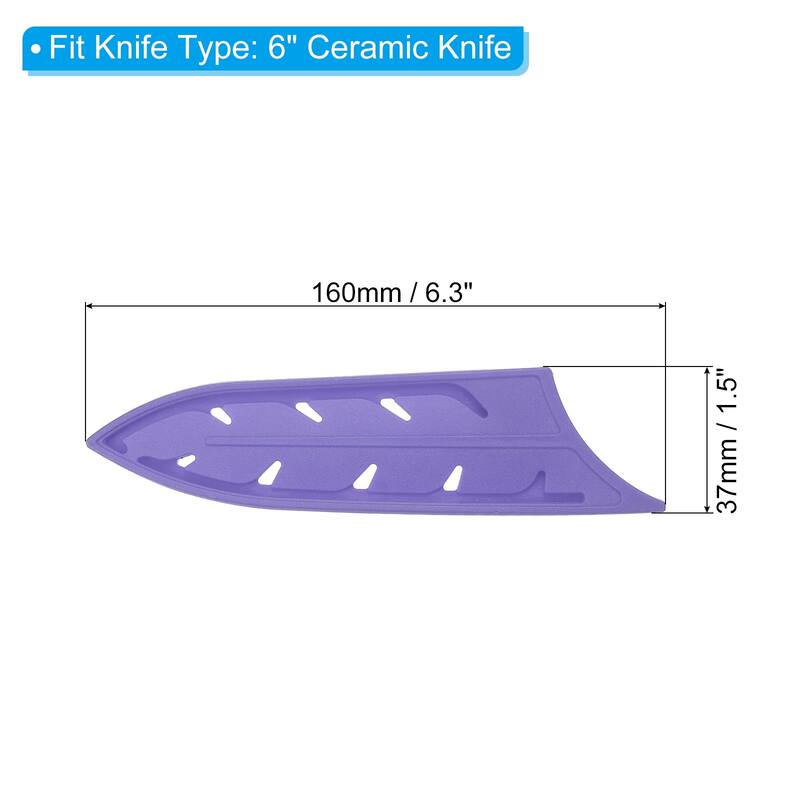 2Pcs Plastic Kitchen Knife Sheath Cover Sleeves for Paring Knife - Blue - 6.1 x 1.46 inch