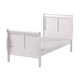 preview thumbnail 3 of 4, Sophisticated Contemporary Style Twin Size Sleigh Bed, White