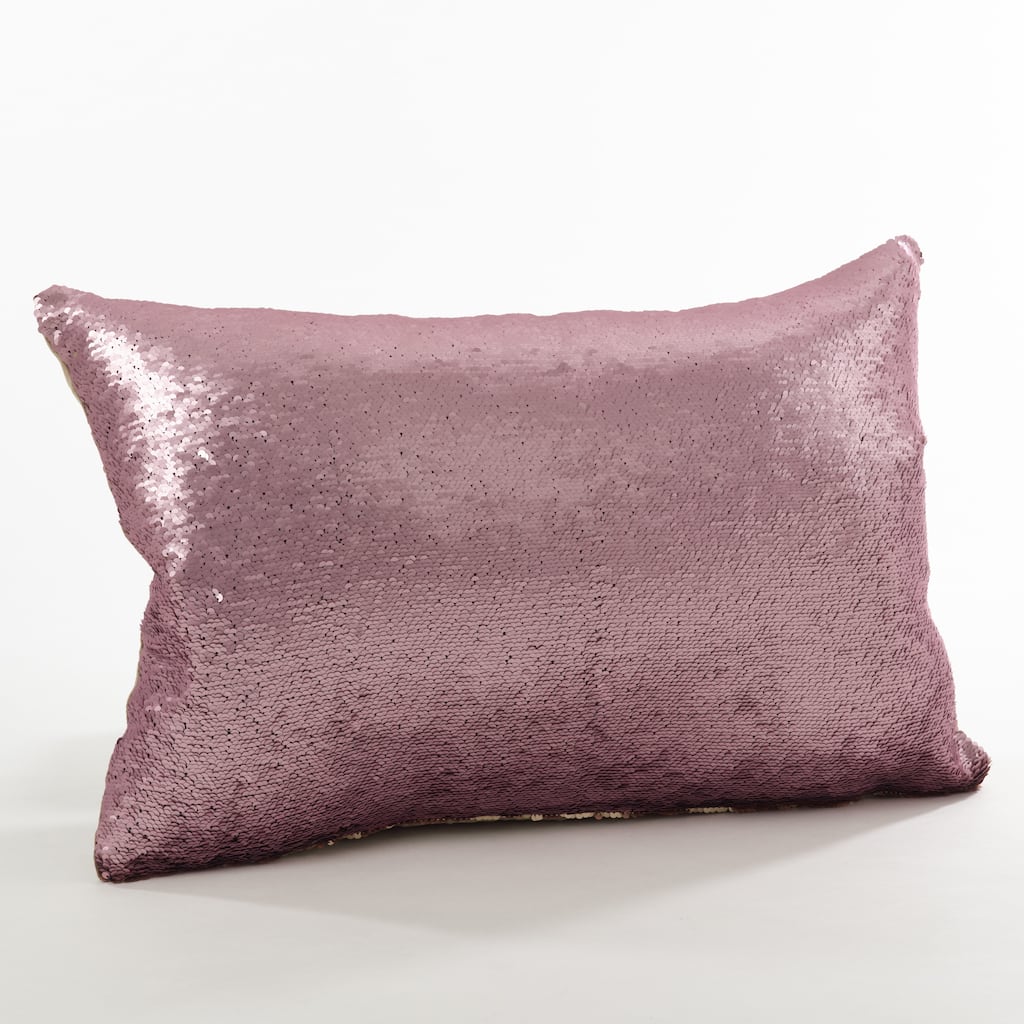 Sirun Collection Sequin Mermaid Design Throw Pillow