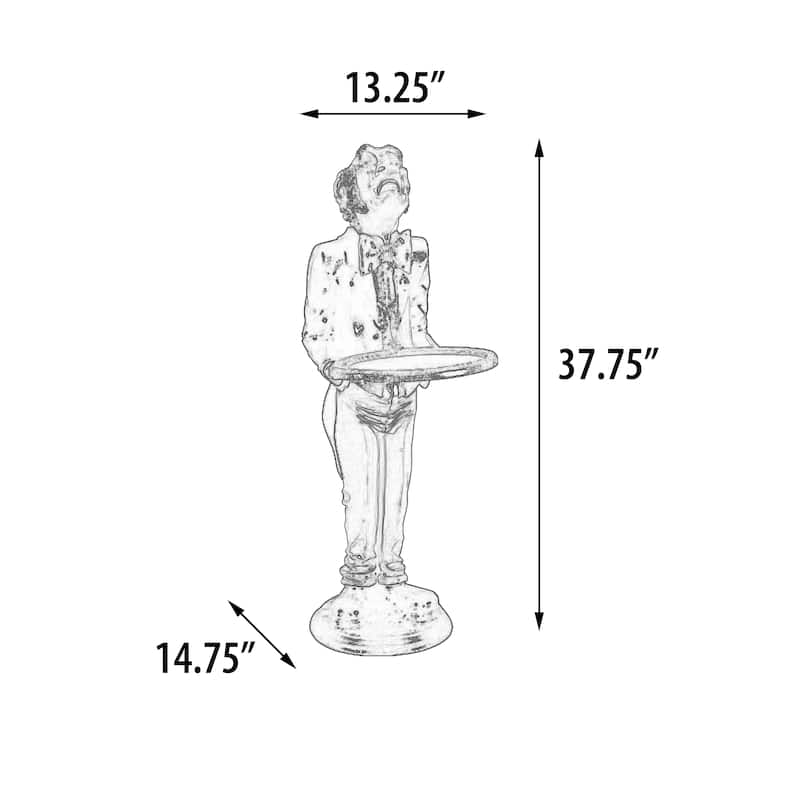 Uppity Connoisseur Butler with Tray 37 Inch Tall