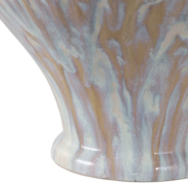 Stoneware Decorative Vase with Sculptural Twisted Design Home Decor
