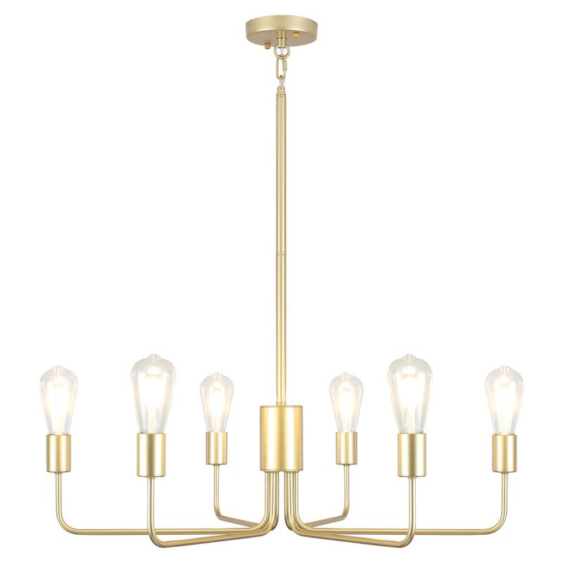 6-Light 30.15"W Kitchen Island Modern Chandeliers for Living Room