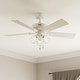 preview thumbnail 1 of 19, Hunter 52" Crestfield Ceiling Fan w/ LED Light Kit, Pull Chain - Farmhouse, Transitional - EASY INSTALLATION! Fresh White