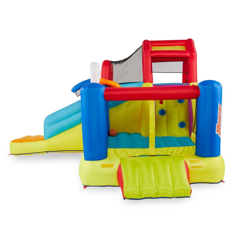 Banzai Outdoor Bounce House with Slide, Climbing Wall and 2 Sports Activities - 84.65