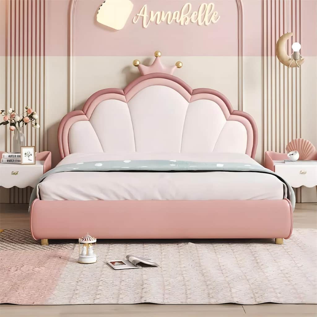 Shell Shape Princess Girl Light Luxury Pink Bedroom Storage Single Soft ...