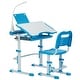 preview thumbnail 19 of 25, Ukuowu Height Adjustable Child's School Study Kids Desk and Chair Set with Tilt Desktop, LED Light, Storage Drawer, Book Stand Blue