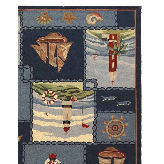 SAFAVIEH Handmade Chelsea Laurenzia French Country Nautical Wool Rug