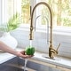 preview thumbnail 31 of 87, WOWOW Single Handle Gooseneck Pull Down Sprayer Kitchen Faucet