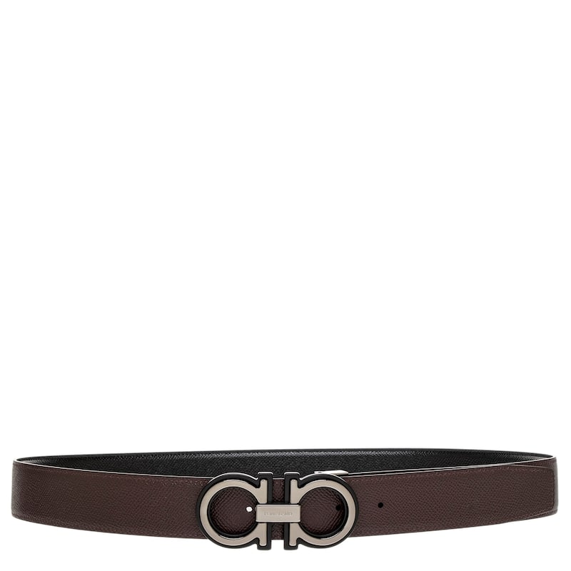 Ferragamo Men's Reversible Gancini Belt 1.3" Wide