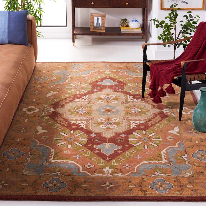 SAFAVIEH Handmade Heritage Tapestry Traditional Oriental Wool Rug - 8' x 10' - Rust